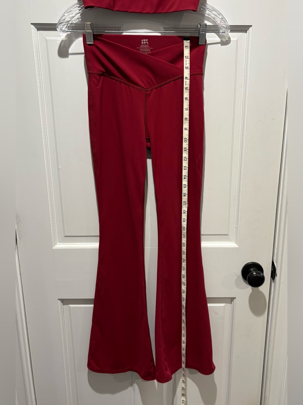 JoyLab Burgundy Red Two-Piece Set -Crop Top(SMALL) & Flared Leggings(X-SMALL) - Picture 6 of 16